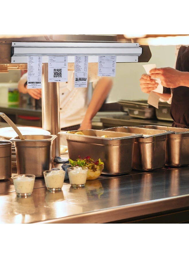 طقم حامل فواتير للمطاعم – 2 مسار سحب بطول 30 سم و 2 سبايك فواتير بارتفاع 14 سم | حامل طلبات مطاعم، منظم فواتير، مجرى فواتير للمطبخ والمقاهي والفنادق - Image 2